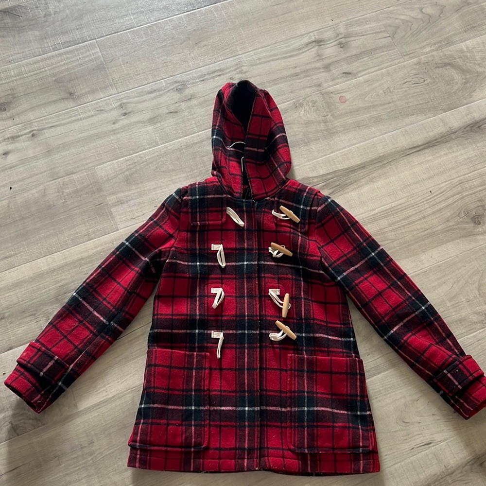 Gap Plaid Peacoat- Size S